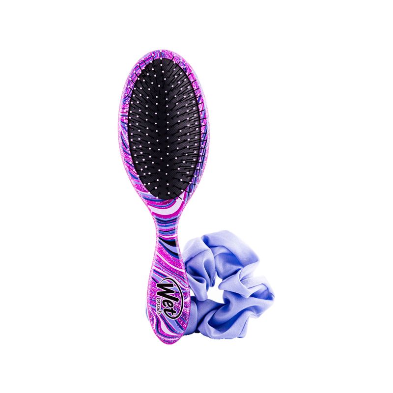 Kit-Escova-para-Desembaracar-Wetbrush-Swirl-Style---Scrunchie-Lilas-Vitrine