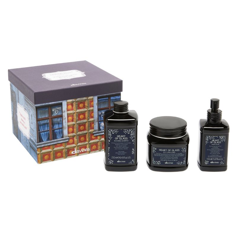 Kit-Davines-Heart-Of-Glass---Shampoo-250-ml---Condicionador-250-ml---Mascara-150-ml-Vitrine