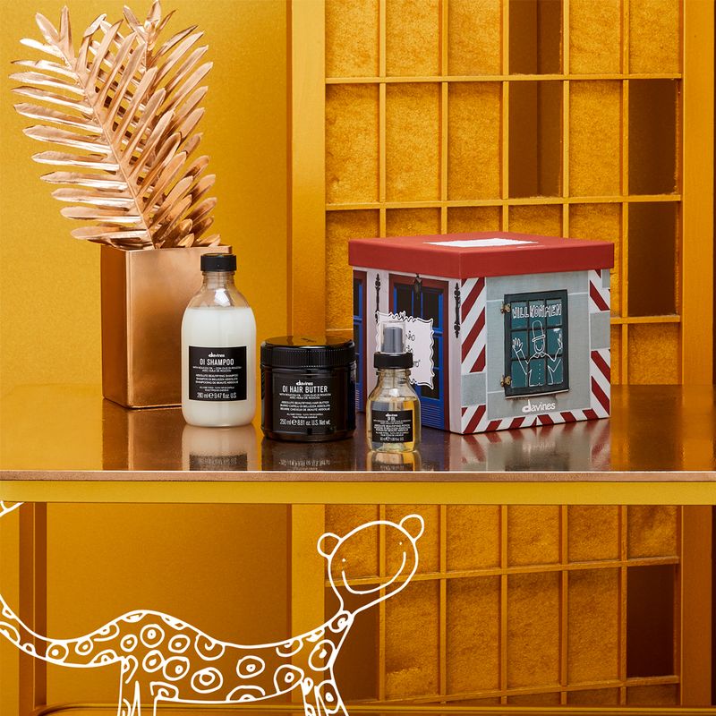Kit-Davines-OI---Shampoo-280-ml---Mascara-250-ml---Oleo-50-ml-Ambientada