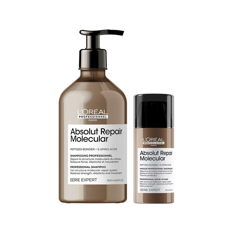 Kit-L-Oreal-Professionnel-Absolut-Repair-Molecular---Shampoo-500-ml---Leave-in-100-ml