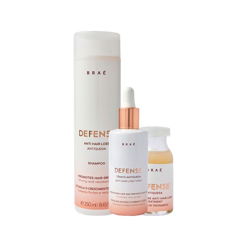 Kit-Brae-Defense---Shampoo-250-ml---Tonico-60-ml---Ampola-13-ml