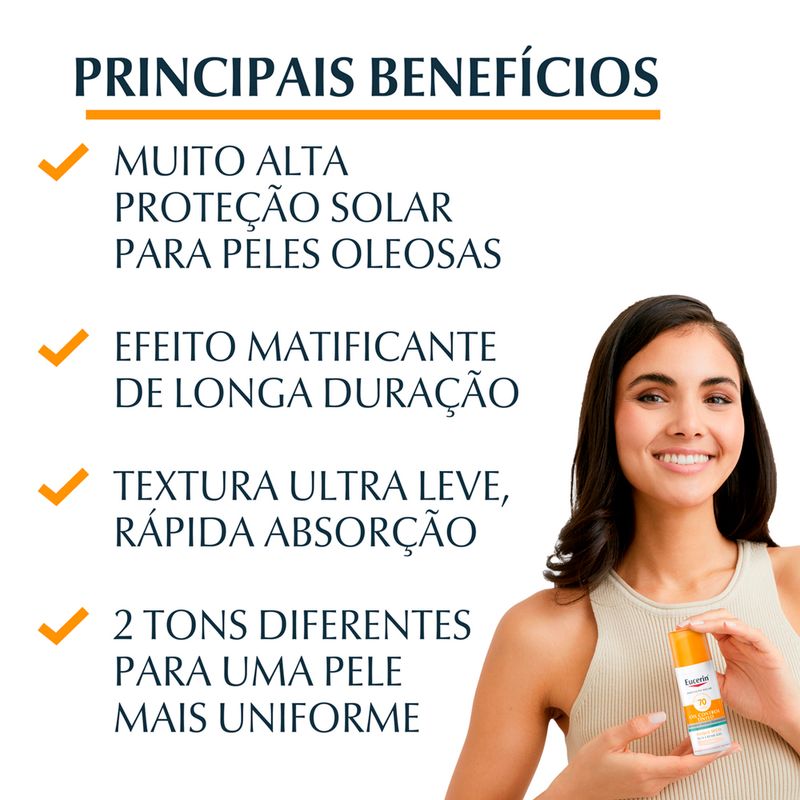 Protetor-Solar-Facial-Antioleosidade-Eucerin-Sun-Oil-Control-Tinted-Claro-FPS-70-50-ml