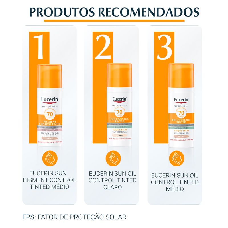 Protetor-Solar-Facial-Matte-Eucerin-Pigment-Control-Tinted-FPS-70-Media-50-ml