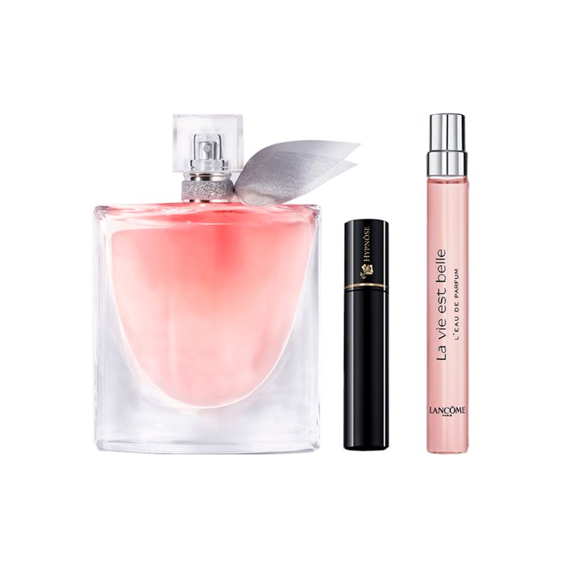Kit-Perfume-Lancome-La-Vie-Est-Belle-Feminino-Eau-de-Parfum-50-ml---Miniatura-10-ml---Mascara-de-Cilios-2-ml