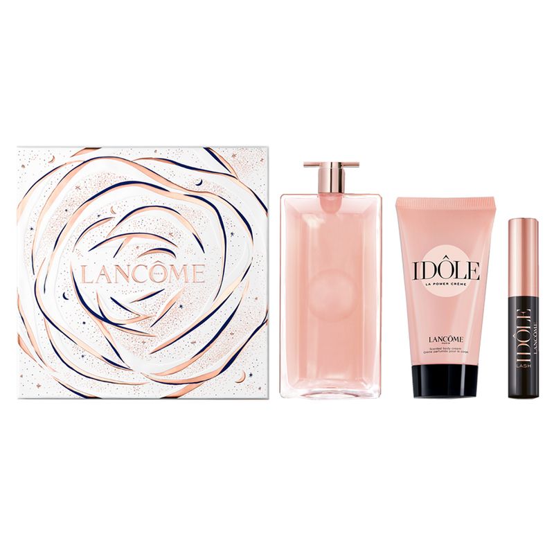 Kit-Perfume-Lancome-Idole-Feminino-Eau-de-Parfum-50-ml---Creme-Corporal-50-ml---Mini-Mascara-de-Cilios-25-ml