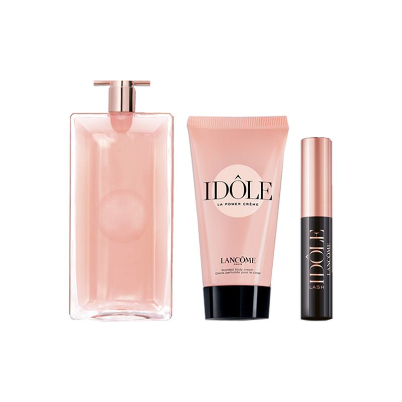 Kit-Perfume-Lancome-Idole-Feminino-Eau-de-Parfum-50-ml---Creme-Corporal-50-ml---Mini-Mascara-de-Cilios-25-ml