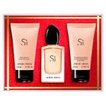 Kit-Perfume-Giorgio-Armani-Si-Feminino-Eau-de-Toilette-50-ml---Gel-de-Banho-50-ml---Locao-Corporal-50-ml