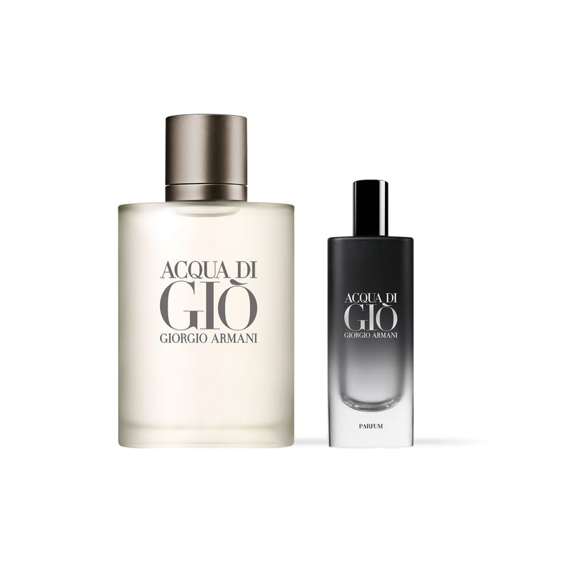 Kit-Perfume-Giorgioi-Armani-Acqua-Di-Gio-Masculino-Eau-de-Toilette-100-ml---Miniatura-Acqua-Di-Gio-Parfum-15-ml