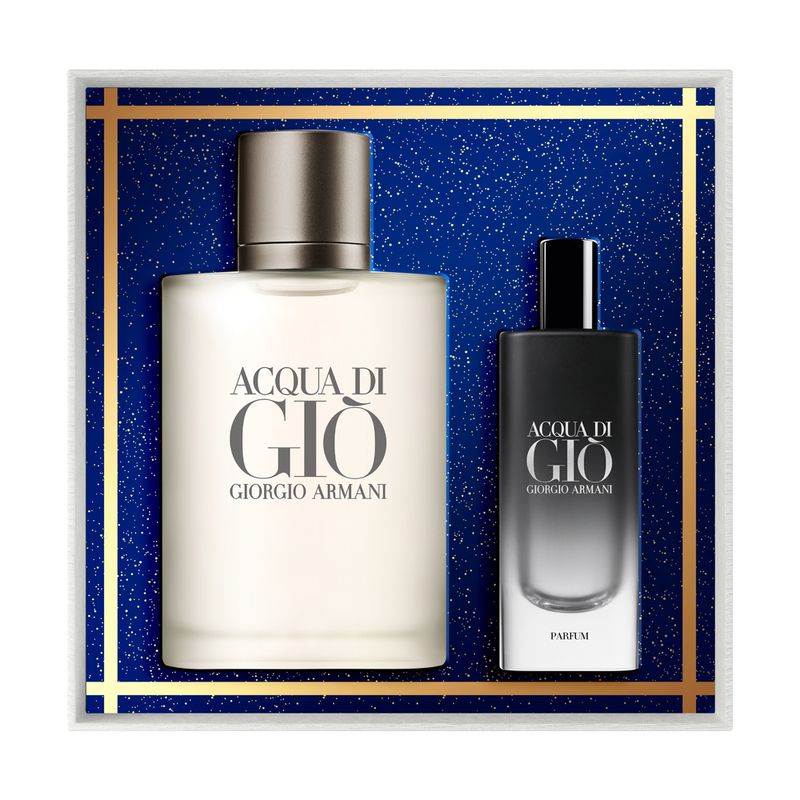 Kit-Perfume-Giorgioi-Armani-Acqua-Di-Gio-Masculino-Eau-de-Toilette-100-ml---Miniatura-Acqua-Di-Gio-Parfum-15-ml
