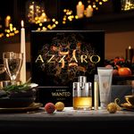 Kit-Perfume-Azzaro-Wanted-Masculino-Eau-de-Toilette-100-ml---Miniatura-10-ml---Gel-de-Banho-75-ml
