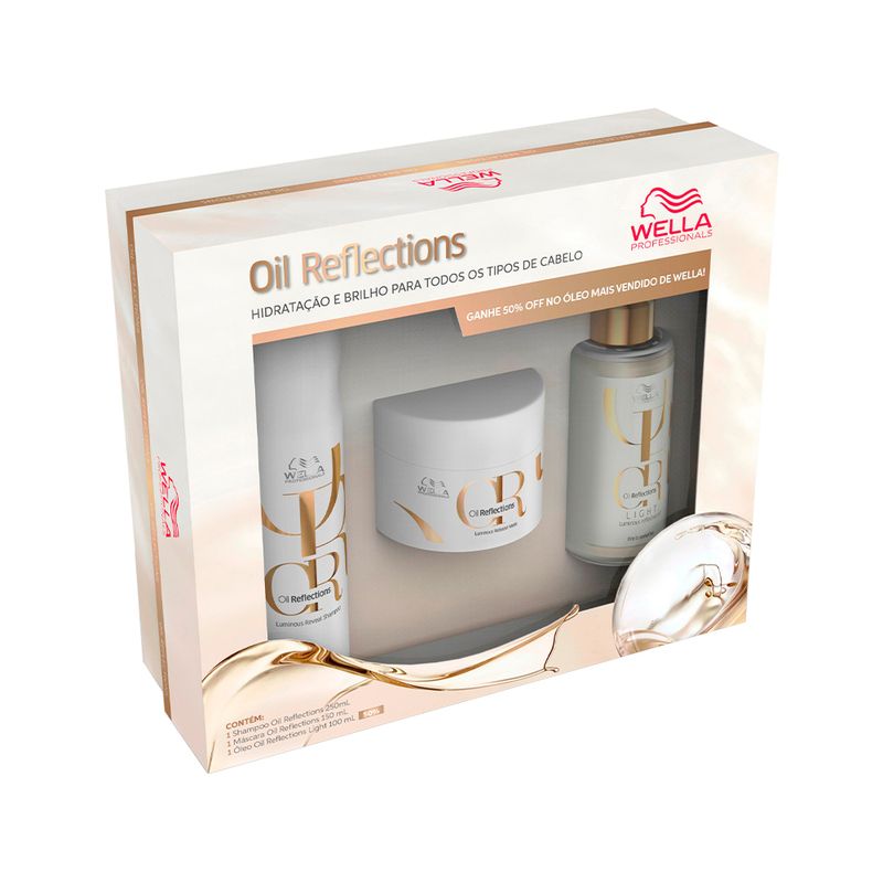 Kit-Wella-Professionals-Oil-Reflections-Bundle-Pack---Shampoo-250ml---Mascara-150ml---Oleo-Light-100ml-