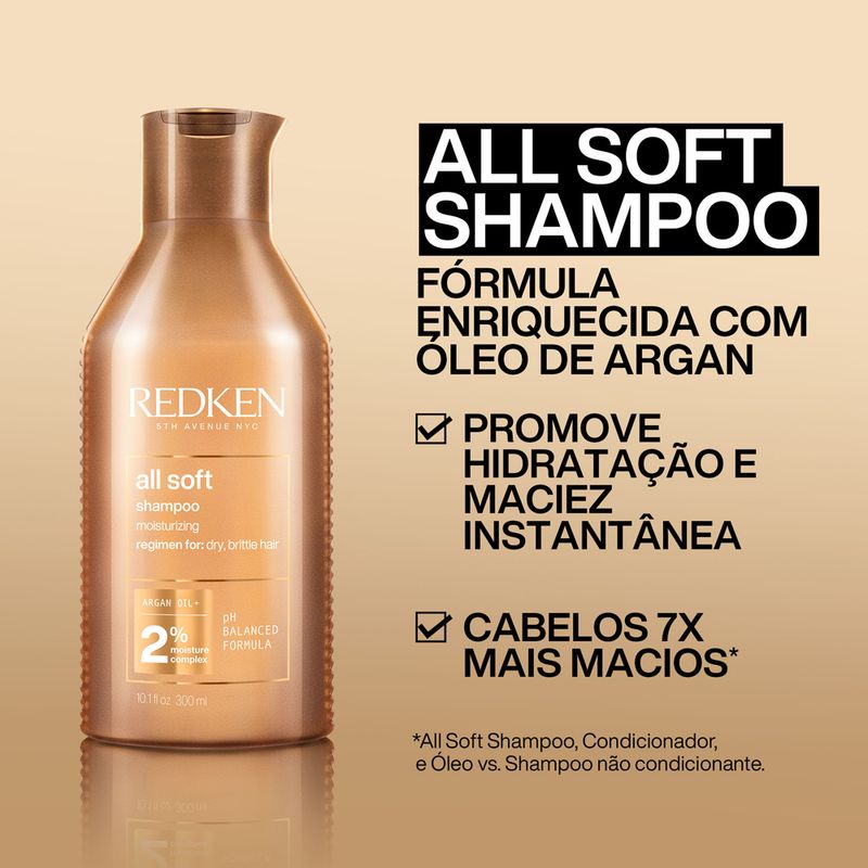 Kit-Redken-All-Soft---Shampoo-300ml---Mascara-250-ml---Pre-Shampoo-Abc-150-ml