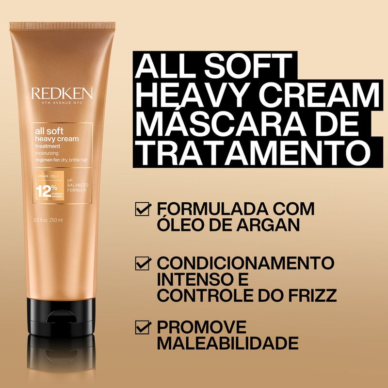 Kit-Redken-All-Soft---Shampoo-300ml---Mascara-250-ml---Pre-Shampoo-Abc-150-ml