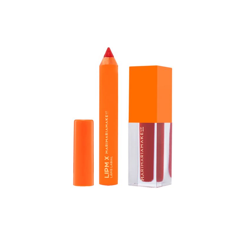 Kit-Mari-Maria-Lip-Mix---Batom-Liquido-Blazing-4-ml---Lapis-Labial-Blazing-12-g