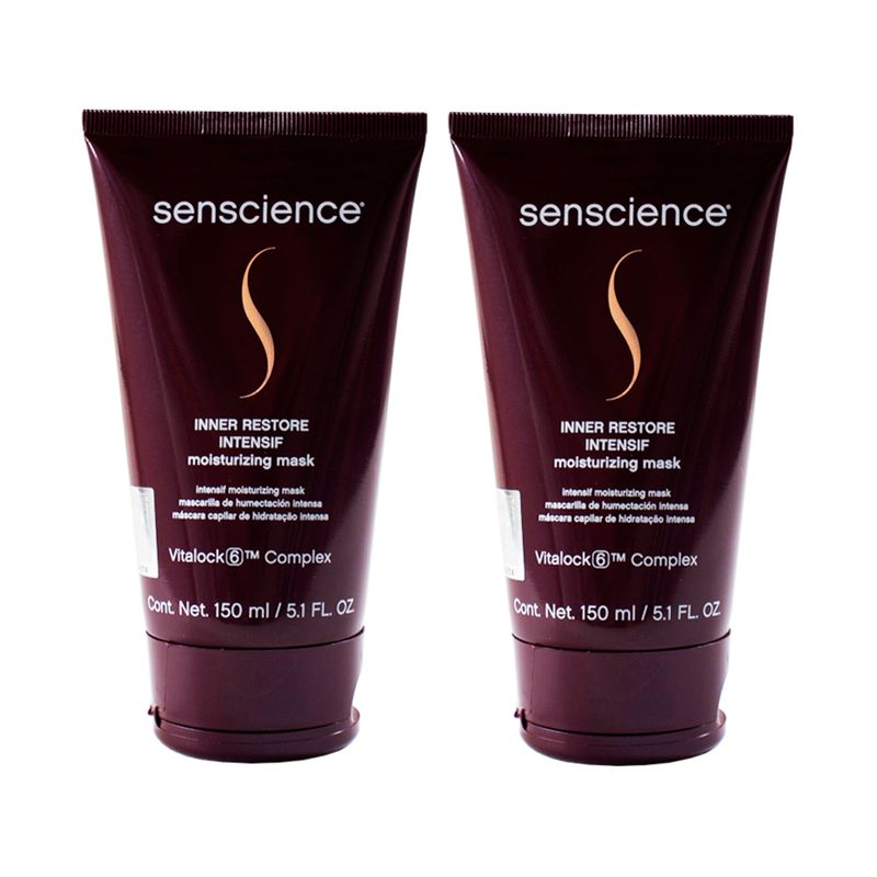 Kit-Senscience-Inner-Restore-Intensif---Mascara-de-Hidratacao-150-ml---2-Unidades