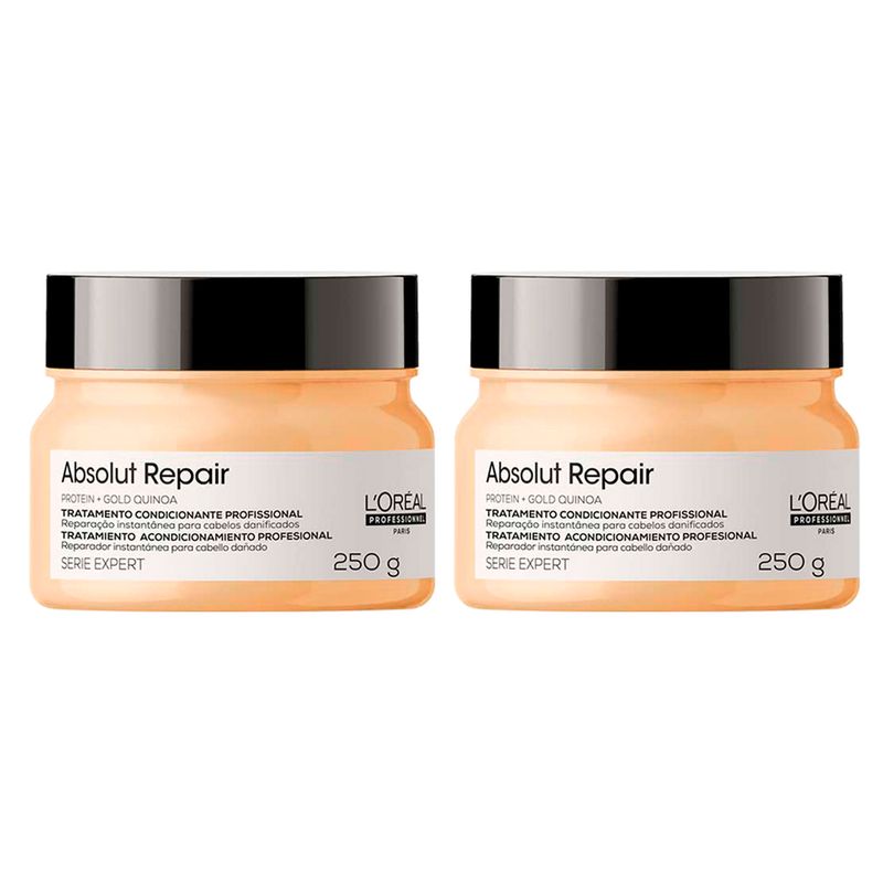 Kit-L-Oreal-Professionnel-Serie-Expert-Absolut-Repair-Gold-Quinoa---Mascara-de-Reparacao-250-g---2-Unidades
