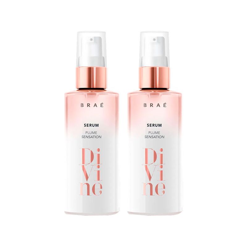 Kit Braé Divine Plume Sensation Sérum Capilar 60 ml - 2 Unidades 