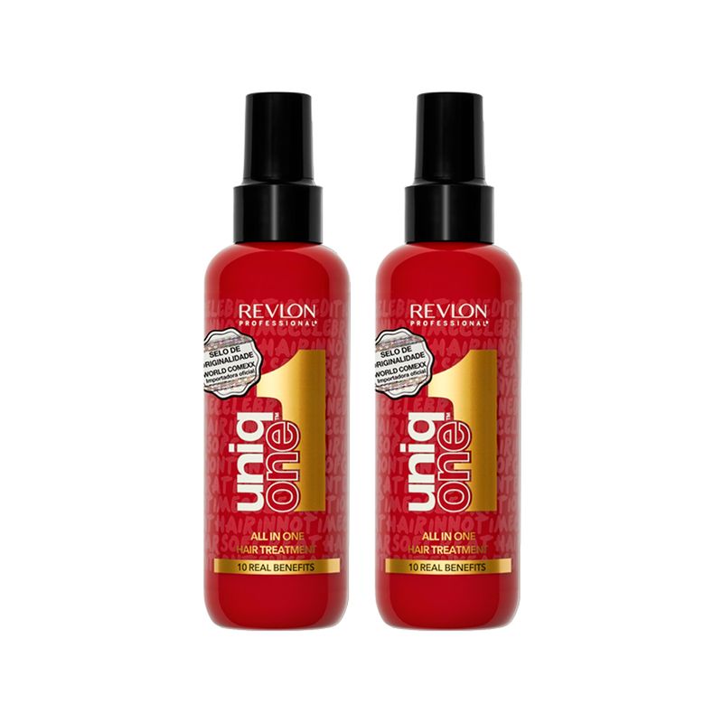 Kit-Revlon-Professional-Uniq-One-All-In-One-Celebration-Hair-Tratament---Leave-in-150-ml---2-Unidades