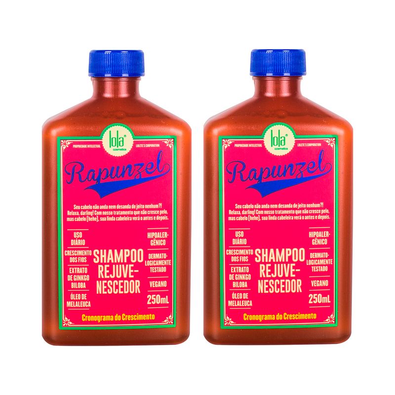 Kit-Lola-Cosmetics-Rapunzel---Shampoo-Rejuvenescedor-250-ml---2-Unidades