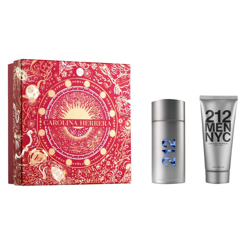 Kit-Perfume-Carolina-Herrera-212-Men-Nyc-Masculino-Eau-e-Toilette-100-ml---Pos-Barba-100-ml