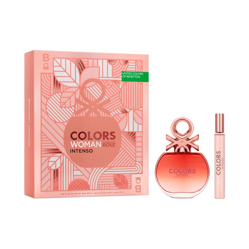 Kit-Perfume-United-Colors-Of-Benetton-Woman-Rose-Intenso-Feminino-Eau-de-Parfum-80-ml---Miniatura-10-ml