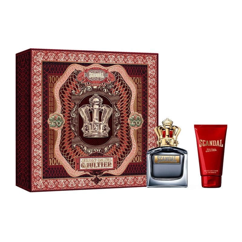 Kit-Perfume-Jean-Paul-Gaultier-Scandal-Masculino-Eau-de-Toilette-100-ml---Gel-de-Banho-75-ml