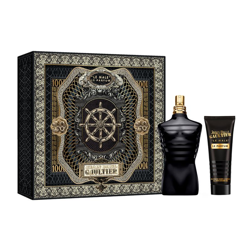 Kit-Perfume-Jean-Paul-Gaultier-Le-Male-Le-Parfum-Masculino-Eau-de-Parfum-125-ml---Gel-de-Banho-75-ml