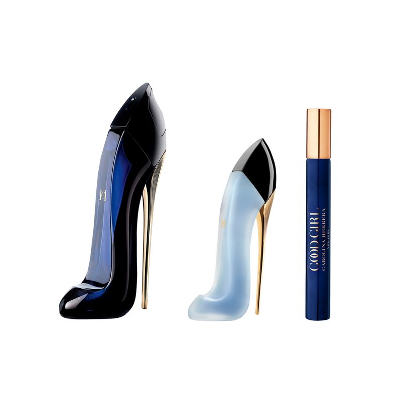 Kit-Perfume-Carolina-Herrera-Good-Girl-Feminino-Eau-de-Parfum-80-ml---Perfume-para-Cabelo-30-ml---Miniatura-10-ml