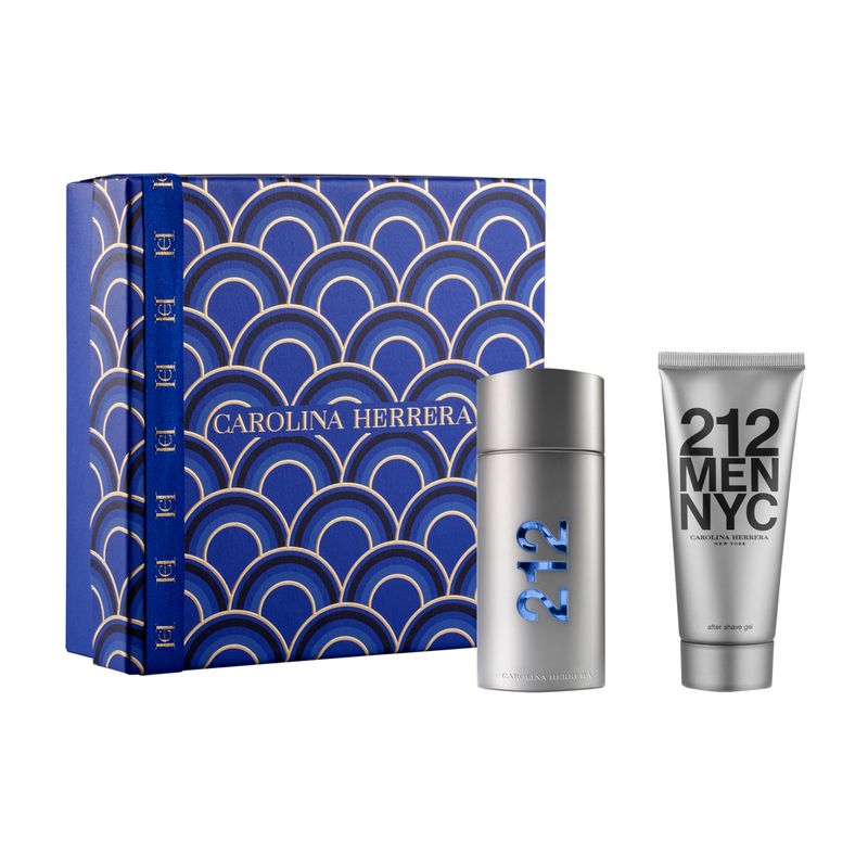 Kit-Perfume-Carolina-Herrera-212-Men-Nyc-Masculino-Eau-de-Toilette-100-ml---Locao-Pos-Barba-100-ml