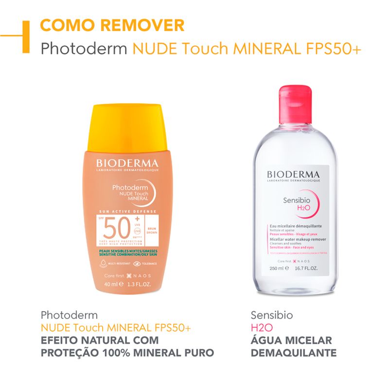 Protetor-Solar-Facial-Natural-Bioderma-Photoderm-Nude-Touch-Mineral-FPS-50--Escuro-40-ml