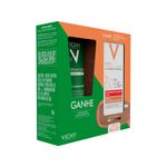 Kit-Facial-Vichy---Protetor-Solar-Facial-Capital-Soleil-UV-Pigment-Control-FPS60-Cor-3.0-40g---Gel-de-Limpeza-Normaderm-50g