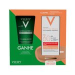 Kit-Facial-Vichy---Protetor-Solar-Facial-Capital-Soleil-Uv-Pigment-Control-FPS60-Cor-2.0-40g---Gel-De-Limpeza-Normaderm-50g