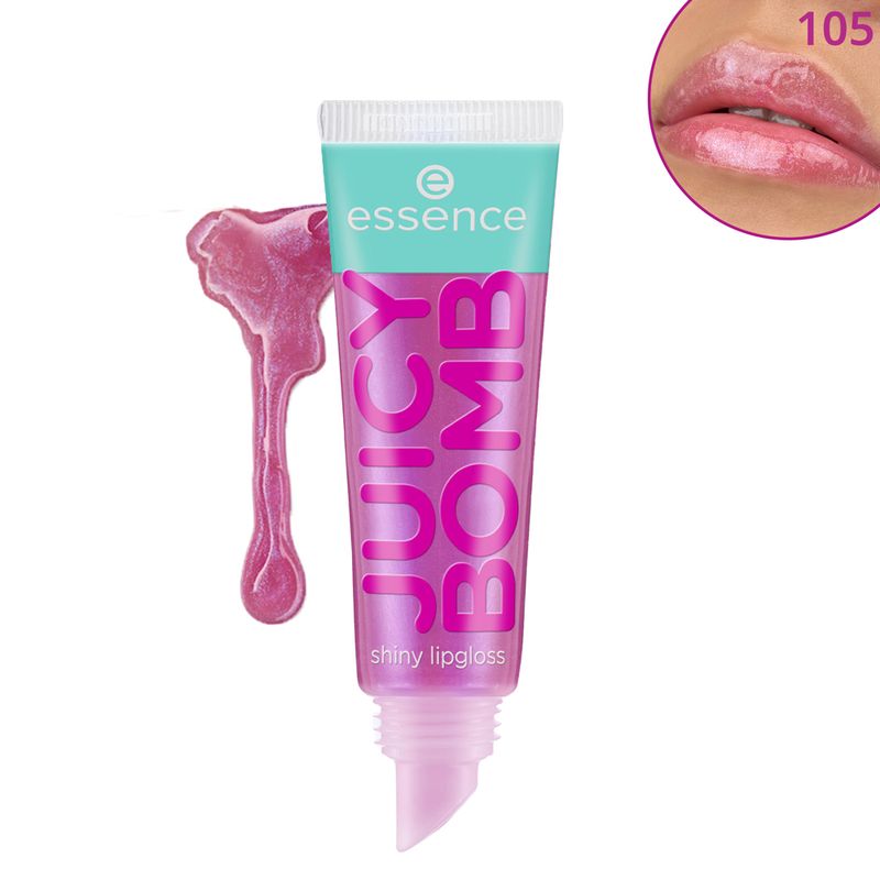 Gloss-Labial-Liquido-Cintilante-Essence-Juicy-Bomb-105-Bouncy-Bubblegum-10-ml