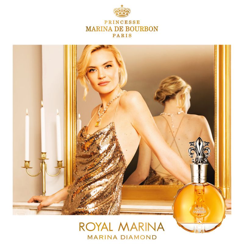 Kit-Perfume-Marina-De-Bourbon-Royal-Diamond-Eau-de-Parfum-Feminino-100ml--Locao-Corporal-100ml--Miniatura-20-Ml---Necessaire