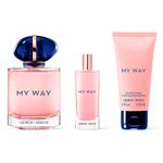 Kit-Perfume-Giorgio-Armani-My-Way-Eau-de-Parfum-Feminino-90ml---Miniatura-15ml---Locao-50ml