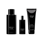 Kit-Perfume-Giorgio-Armani-Code-Eau-de-Toilette-Masculino-125ml---Miniatura-15ml---Gel-De-Banho-75ml