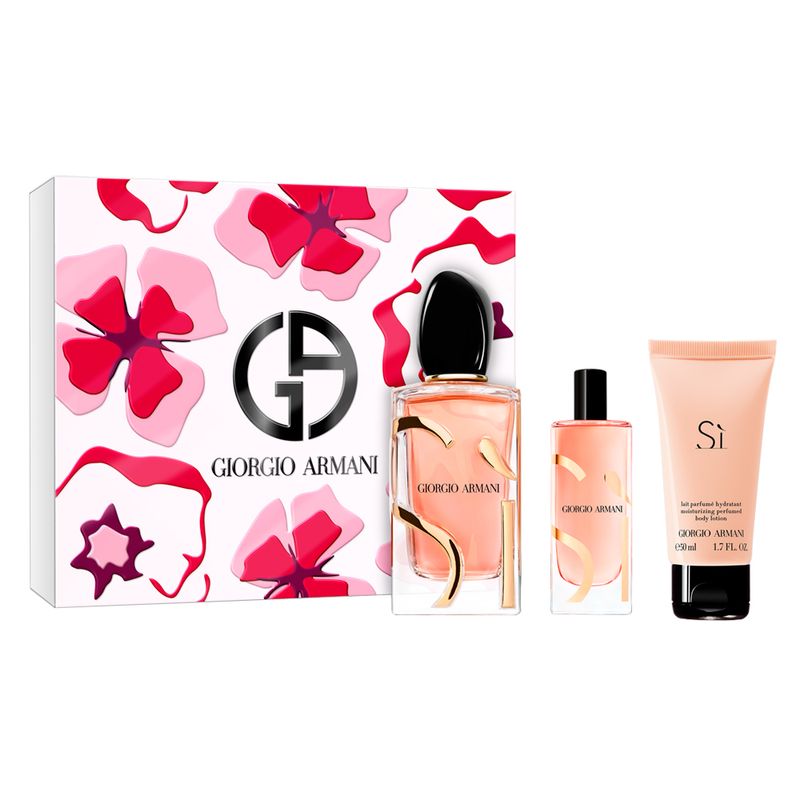 Kit-Perfume-Giorgio-Armani-Si-Intense-Eau-de-Parfum-Feminino-100-ml---Miniatura-15-ml---Locao-50-ml