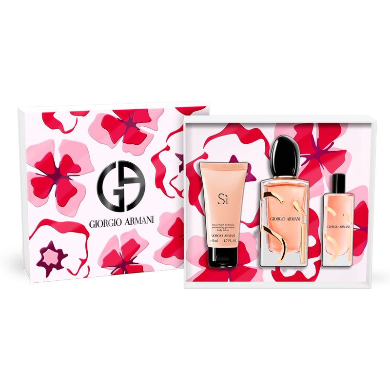 Kit-Perfume-Giorgio-Armani-Si-Intense-Eau-de-Parfum-Feminino-100-ml---Miniatura-15-ml---Locao-50-ml