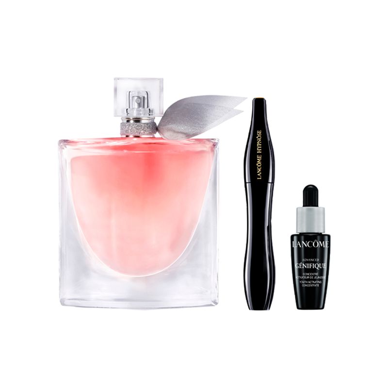 Kit-Perfume-Lancome-La-Vi-Est-Belle-Eau-de-Parfum-Feminino-100-ml---Mascara-De-Cilios-2-ml---Serum