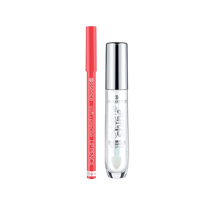 Kit-Essence---Lapis-Labial-078-g---Gloss-Labial-Liquido-Cintilante-5-ml