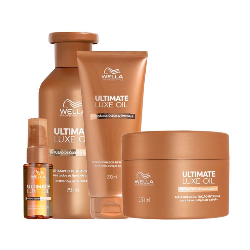 Kit-Wella-Professionals-Ultimate-Luxe-Oil-–-Shampoo-250ml---Condicionador-200-ml---Mascara-de-Nutricao-150-ml---Oleo-Capilar-30ml