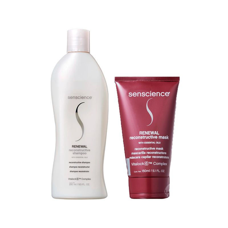 Kit-Senscience-Renewal---Shampoo-280-Ml---Mascara-Capilar-Reconstrutora-150-ml