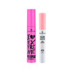 Kit-Cilios-Extra-Volumosos-Essence---Mascara-Para-Cilios-Preta-12-ml---Booster-Primer-De-Cilios-Branco-7-ml