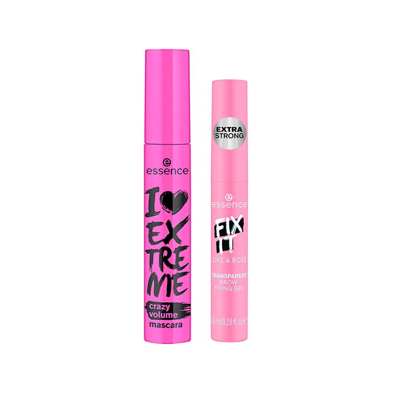 Kit-Essence---Mascara-Para-Cilios-Preta-12-ml---Mascara-Para-Cilios-Transparente-85-ml
