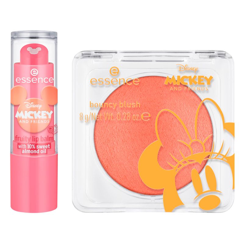 Kit-Essence-Back-To-The-Roots-Mickey---Blush-Cremoso-01-Never-Grow-Up-8-g---Lip-Balm-Hidratante-01-Oh-Cranberry--3-g