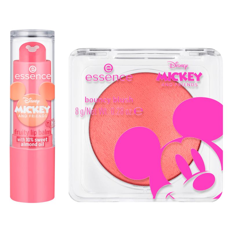 Kit-Essence-Back-To-The-Roots-Mickey---Blush-Cremoso-02-Another-Perfect-Day-8-g---Lip-Balm-Hidratante-01-Oh-Cranberry--3-g