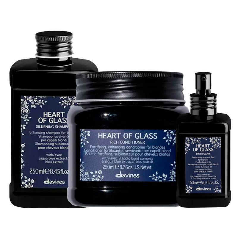 Kit-Davines-Heart-Of-Glass---Shampoo-250-ml---Condicionador-250-ml---Leave-In-150-ml