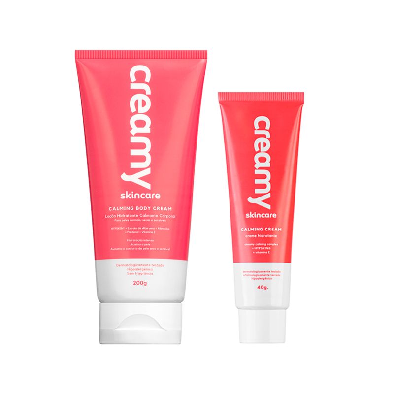 Kit-Facial-Creamy---Calming-Cream-Creme-Hidratante-40-g---Calming-Body-Cream-200-g