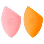 Kit-Esponjas-De-Maquiagem-Real-Technques---Esponja-De-Maquiagem-Miracle-Powder-Rosa---Esponja-De-Maquiagem-Miracle-Complexion-Laranja