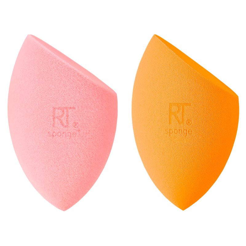 Kit-Esponjas-De-Maquiagem-Real-Technques---Esponja-De-Maquiagem-Miracle-Powder-Rosa---Esponja-De-Maquiagem-Miracle-Complexion-Laranja